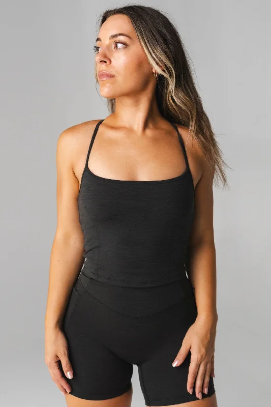 Performance Yoga Wear Now At Exclusive Discounts Vitality Daydream® Stitch Racer Tank - Midnight Marl Performance Yoga Wear Now At Exclusive Discounts Vitality Daydream® Stitch Racer Tank - Midnight Marl