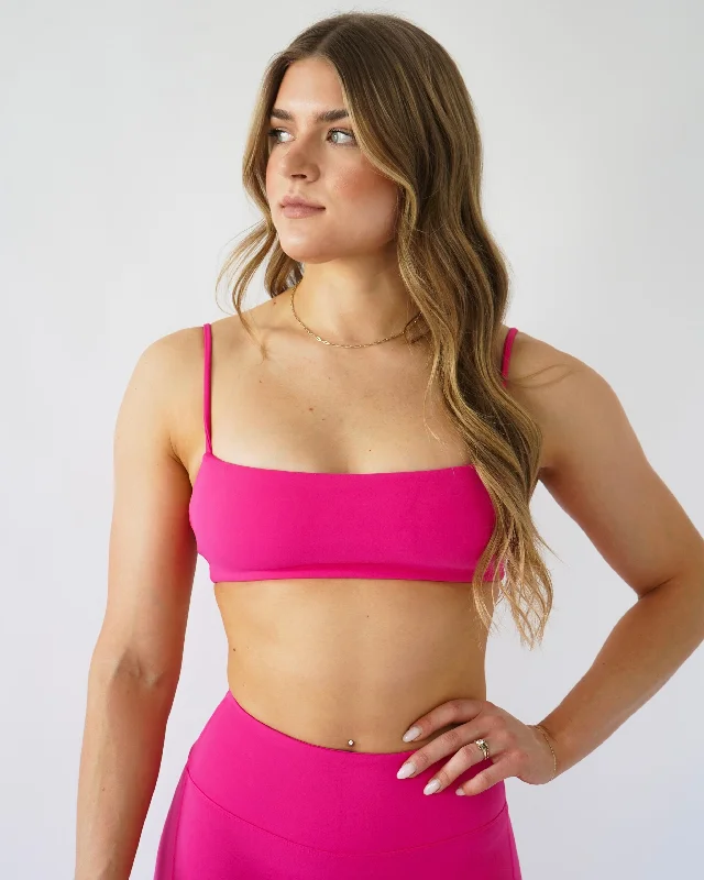 The Perfect Fit At The Perfect Price Define Bandeau Sports Bra - Magenta