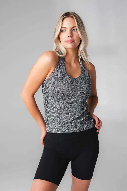 Fashionable Yoga Apparel Now On Sale Vitality Energy® Tank - Midnight Marl