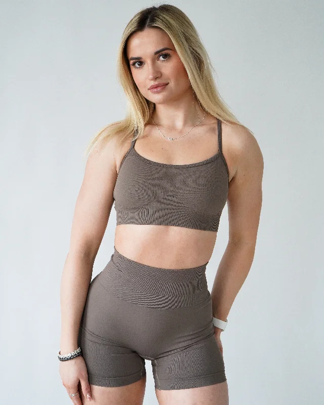 Look Good, Feel Good, And Save Big Enhance Vital Sports Bra - Cappuccino