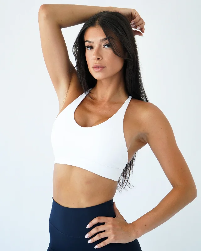 Stretch In Style With Budget-Friendly Yoga Wear Impact Beyond Sports Bra - White