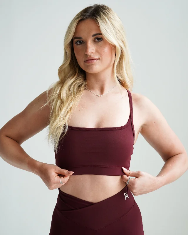 Unmissable Deals On Flexible Yoga Apparel Impact Sports Bra - Wine