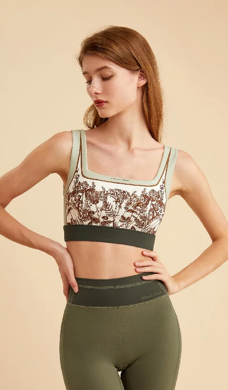 Breathe Easy In Comfortable Yoga Outfits MIRANDA Square-neck Yoga Bra