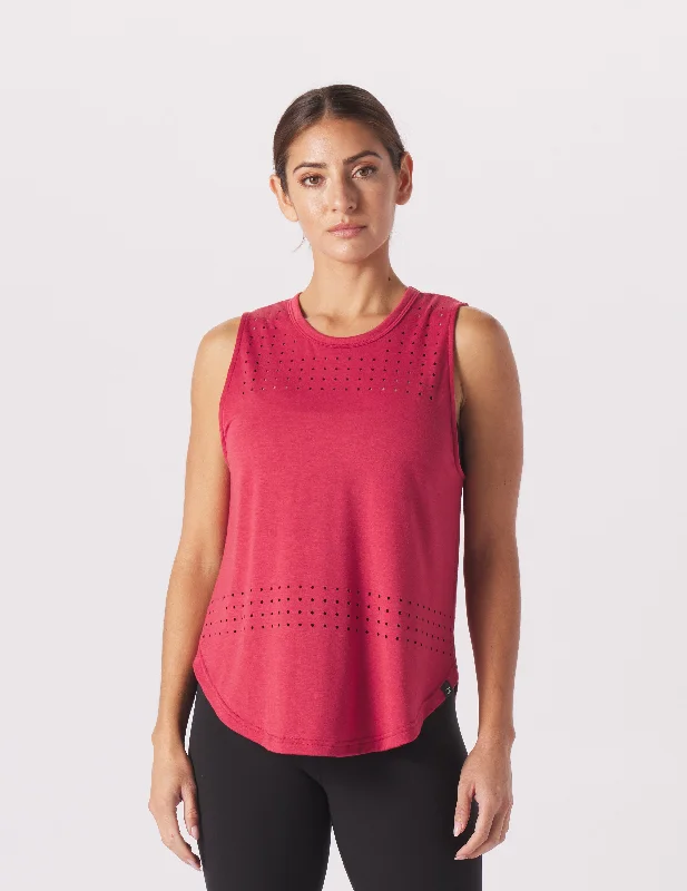 Unbeatable Deals On Breathable Yoga Apparel Mood Tank: Cardinal