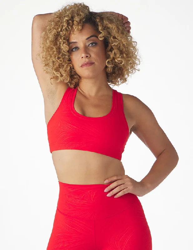 Sweat In Style With Yoga Clothing Discounts Notch Bra: Cherry Swirl Gloss