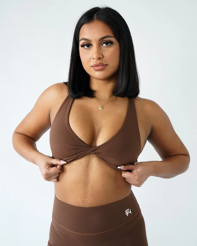 Look And Feel Your Best With Discounted Yoga Clothing Performance Sports Bra - Clay