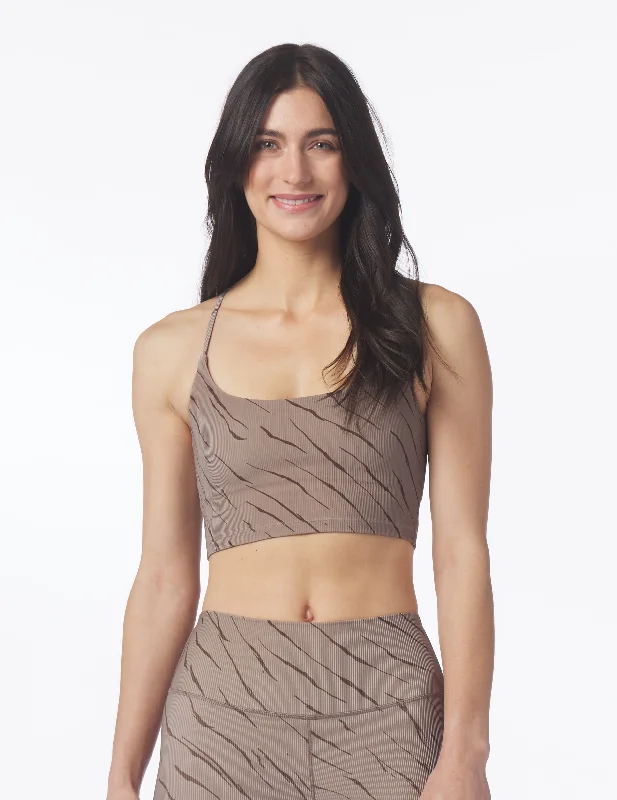 Look And Feel Your Best With Discounted Yoga Clothing Pure Bra: Mocha/Espresso Streaking Tiger Look And Feel Your Best With Discounted Yoga Clothing Pure Bra: Mocha/Espresso Streaking Tiger