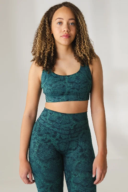 Flex Your Budget With Premium Yoga Clothing Deals Vitality Revive Racer Bra - Forest Serpent Flex Your Budget With Premium Yoga Clothing Deals Vitality Revive Racer Bra - Forest Serpent