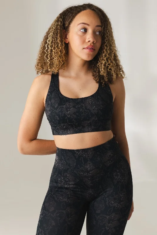 Comfortable, Stylish, And Now More Affordable Vitality Revive Racer Bra - Midnight Serpent Comfortable, Stylish, And Now More Affordable Vitality Revive Racer Bra - Midnight Serpent