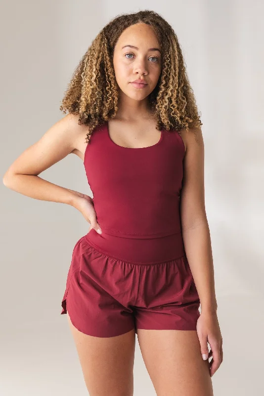 Shop High-Quality Yoga Apparel At Exclusive Discounts Vitality Revive Racer Tank - Sangria Shop High-Quality Yoga Apparel At Exclusive Discounts Vitality Revive Racer Tank - Sangria