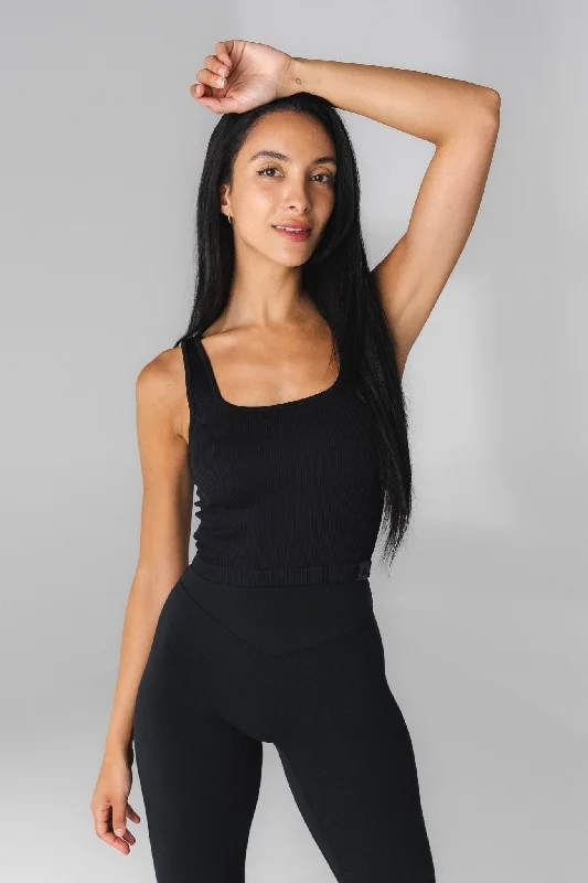 Stretch, Move, And Save On Yoga Clothing Vitality Synergy® Square Tank - Midnight