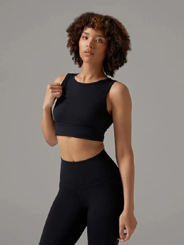 Upgrade Your Yoga Wardrobe For Less Tavi Agility Women's Sports Bra - Ebony