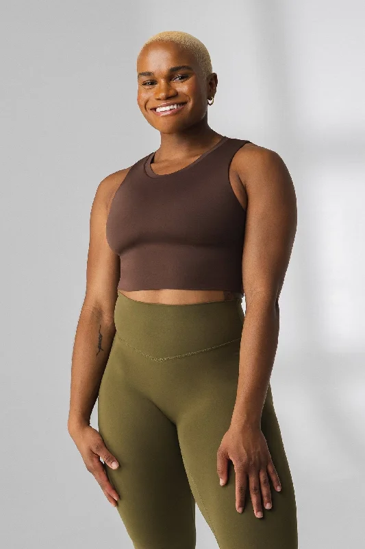 Breathable, Moisture-Wicking, And Budget-Friendly The Allora Tank - Coffee Bean