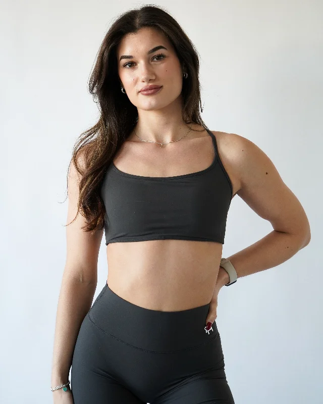 Soft, Stretchy, And Super Affordable Yoga Wear Vital Sports Bra - Iron