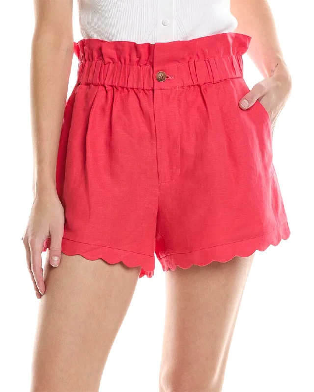 Look Good, Feel Good, And Save Big 7 For All Mankind Paperbag Tailored Linen-Blend Short Look Good, Feel Good, And Save Big 7 For All Mankind Paperbag Tailored Linen-Blend Short