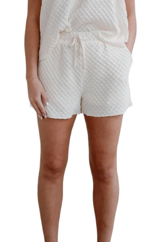 Breathable, Moisture-Wicking, And Budget-Friendly Checkered Tie Waist Shorts In Beige Breathable, Moisture-Wicking, And Budget-Friendly Checkered Tie Waist Shorts In Beige