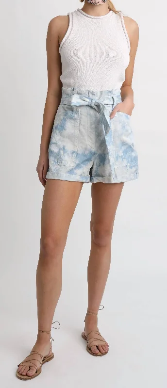 Master Every Pose With Premium Yoga Wear Deals Davidson Short In Blue Marble