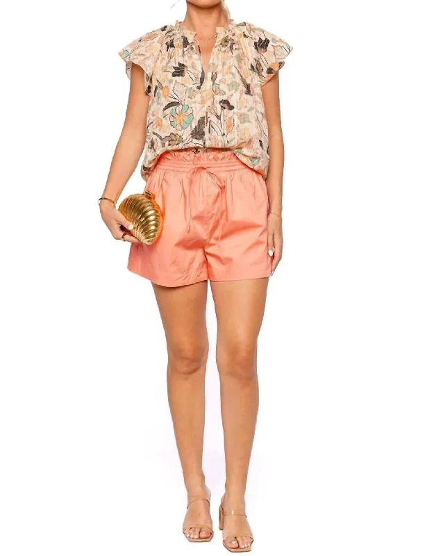 Breathe Easy In Comfortable Yoga Outfits Devin Shorts In Peony