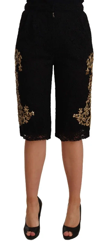 Performance Meets Savings In Our Yoga Wear Sale Dolce & Gabbana Elegant Knee Length Designer Women's Shorts