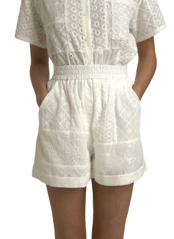 Look And Feel Your Best With Discounted Yoga Clothing Doris Short In Blanc