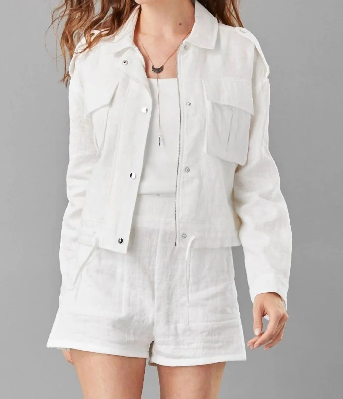 Your Yoga Essentials, Now At Lower Prices Linen Shorts In Eggshell