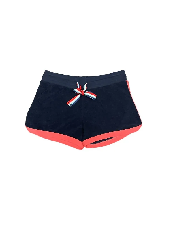 Soft, Stretchy, And Super Affordable Yoga Wear Loop Terry Dolphin Shorts In Indigo