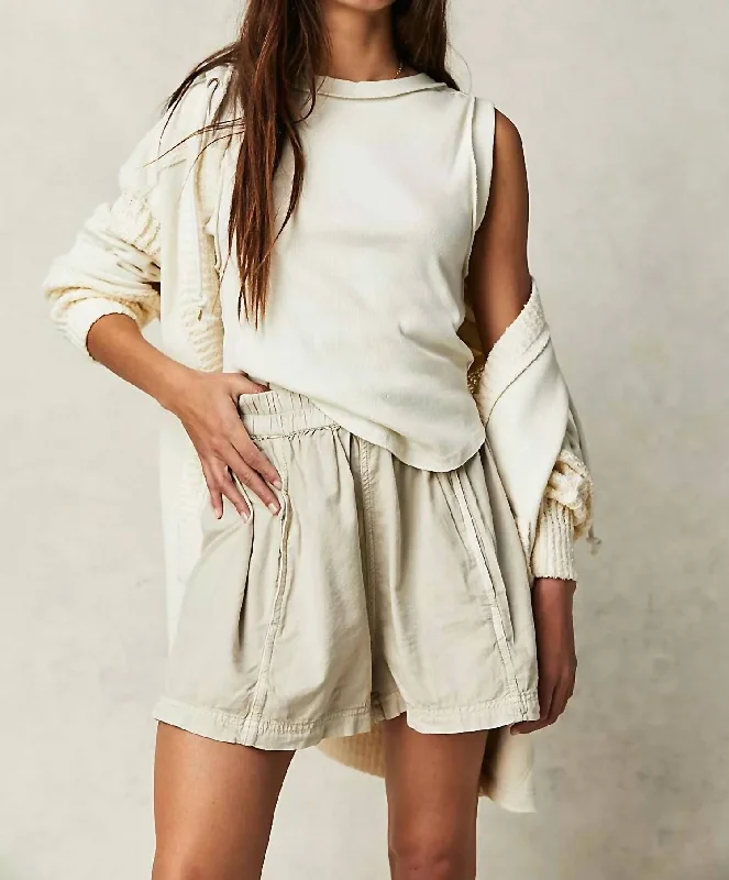 High-Quality Yoga Clothing At Budget-Friendly Prices Poplin Pull On Short In Nilla Cream High-Quality Yoga Clothing At Budget-Friendly Prices Poplin Pull On Short In Nilla Cream