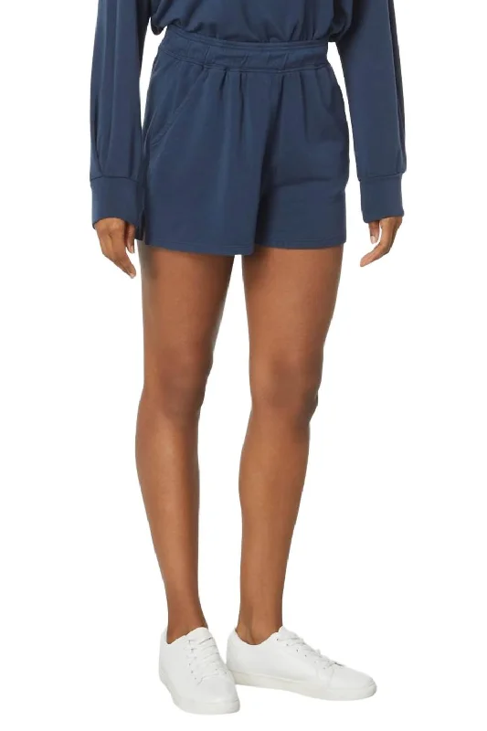 Affordable Yoga Fashion For Every Pose Pull On With Slit Short In Navy