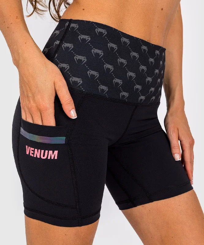 Master Every Pose With Premium Yoga Wear Deals Venum Monogram Compression Shorts - For Women - Black/Pink Gold